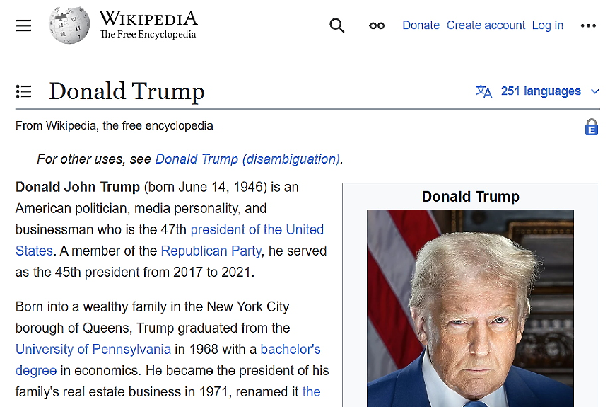 Тръмп атакува Wikipedia - разпространявала 